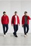 Unisex Unprinted New Season Cotton Hooded Zip-Up Jacket Tracksuit Bottoms 2-Piece Set