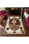 Eta Queen of Spades Pattern Motif Woven Base Decorative Carpet Eta4237 - 3