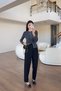 High Waist Black Pleated Carrot Pants - 2