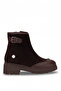 D26Kb-8510 Women's Genuine Leather Heeled Boots Brown