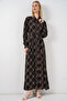 Women's Buttoned Long Hijab Dress 2588 - Black - 3
