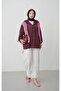 Women's Oversized Jacket with Drawstring Sleeves and Pockets - 6