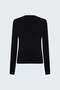 Long Sleeve Tricot with Snap Detail - Black - 5