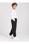 Boys' Black Cargo Pocket Jogger Sweatpants with Elastic Cuffs Casual Trousers - 2