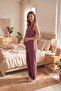 Elora Comfortable Cut Maternity Pajama Set with Pockets and Drawstring Waist, 3-Piece Set - 7