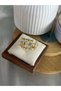 Steel Women's Ring – Gold Color Multi-Layered Zircon Stone with Large Stone Detail, Stylish and Elegant Adjustable Ring - 2