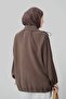 Women's Oversized Jacket with Drawstring Sleeves and Pockets - 5