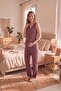 Elora Comfortable Cut Maternity Pajama Set with Pockets and Drawstring Waist, 3-Piece Set - 5