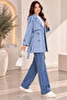 Women's Double-Breasted Collar Belted Pocketed Lined Short Trench Coat - 5