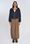 Women's Hooded Plaid Patterned Comfortable Jacket