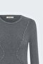 Knitted Striped Knitwear - Gray - 4