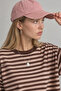 Blue Brown Striped Crew Neck Oversize Sweatshirt |   Mkw2711653-1 - 2