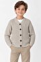 Boy's Buttoned V-Neck Thessaloniki Knitted Cardigan - 2