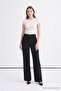 High Waist Spanish Flare Black Trousers 0153