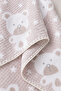 Soft Baby Blanket with Plaid Pattern and Teddy Bear Figure - 3
