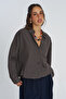 Women's Classic Collar Brown Plaid Oversize Shirt
