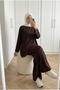 Women's Asymmetrical Double-Breasted Tunic Wide-Leg Pants Two-Piece Set - 3