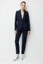 Women's Fleto Pocket Single Button Jacket Navy Blue - 3