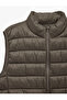 High Collar Pocketed Sleeveless Zippered Inflatable Vest - 8