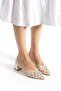 Kod1, Thick-Heeled, Low-Cut, Mesh Upper with Daisy Embroidery on the Back, Rubber Shoes. - 3