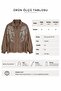 Front Sequin Embroidered Jacket Brown - 5