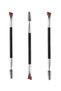 3-Piece Dual Ended Eyebrow Professional Angled Lash Brushes