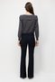 Women's High Waist Spanish Flare Pants Navy Blue - 4