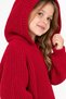 Girl's Hooded Knitted Sweater with Side Slits and Long Back in Thessaloniki Knitwear - 6
