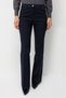 Women's High Waist Spanish Flare Pants Navy Blue - 3