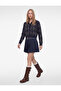 Buttoned, Stoned, Diamond Patterned Polo Collar Knitwear Cardigan