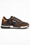 Men's Stitched Hook-And-Loop Leather Sports Shoes Brown - 2