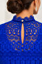 Plus Size Lace Embroidered Inner Tank Top Blouse - 3