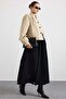 Drawstring Detailed Sports Crop Jacket Beige 8292 - 6