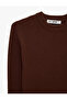 Crew Neck Long Sleeve Slim Fit Basic Crop Knit Sweater - 8