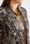 Women's Patterned Jacket with Flap Pockets, Black - 2
