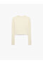 Crew Neck Long Sleeve Slim Fit Basic Crop Knit Sweater - 7