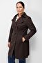 Women's Belted Double-Breasted Trench Coat Brown - 3