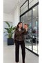 Rider Belted Leather Jacket Brown - 2
