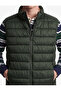 High Collar Pocketed Sleeveless Zippered Inflatable Vest - 5