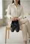 Larin Women's Black Buckle Mary Jane Ballerina Flat Toe Casual Shoes - 2