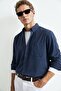 Men's Crom Basic Regular Fit Shirt Navy Blue - 2