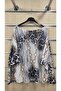 Italian Mercerized Blouse with Gilded Leopard Pattern - 5