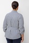 Women's Belted Patterned Shirt Navy Blue - 4
