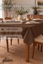 Brown Soft Duck Tablecloth Water and Stain Repellent Modern Decorative Table Cover Table Cloth