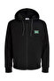 Jjbuster Zip Hood Bts Zippered Black Men's Sweatshirt 12298627