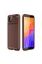 Huawei Y5P Case Auto Focus Carbon Cover - Brown