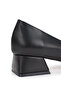 Women's Short Thick Heeled Closed Evening Dress Stiletto - 4