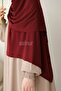 Elif Large Size Shawl 70X220 Claret Red - 4