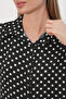 3711 Women's Polka Dot Half Sleeve Shirt - A.Black - 4