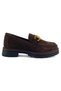 3195 Genuine Leather Casual Women's Shoes - Brown Suede - 3